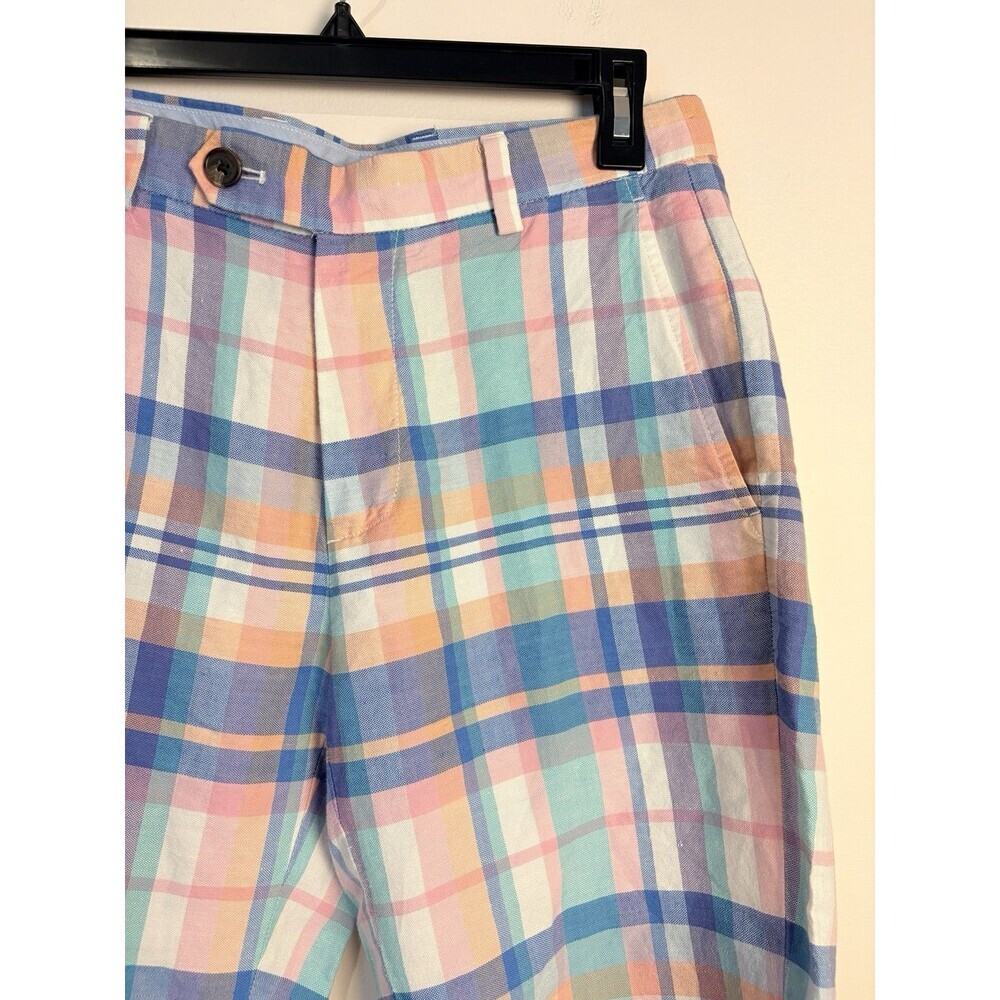 Brooks Brothers Bermuda Shorts Men’s 30 Multicolor Plaid Baird McNutt Linen - Picture 3 of 7